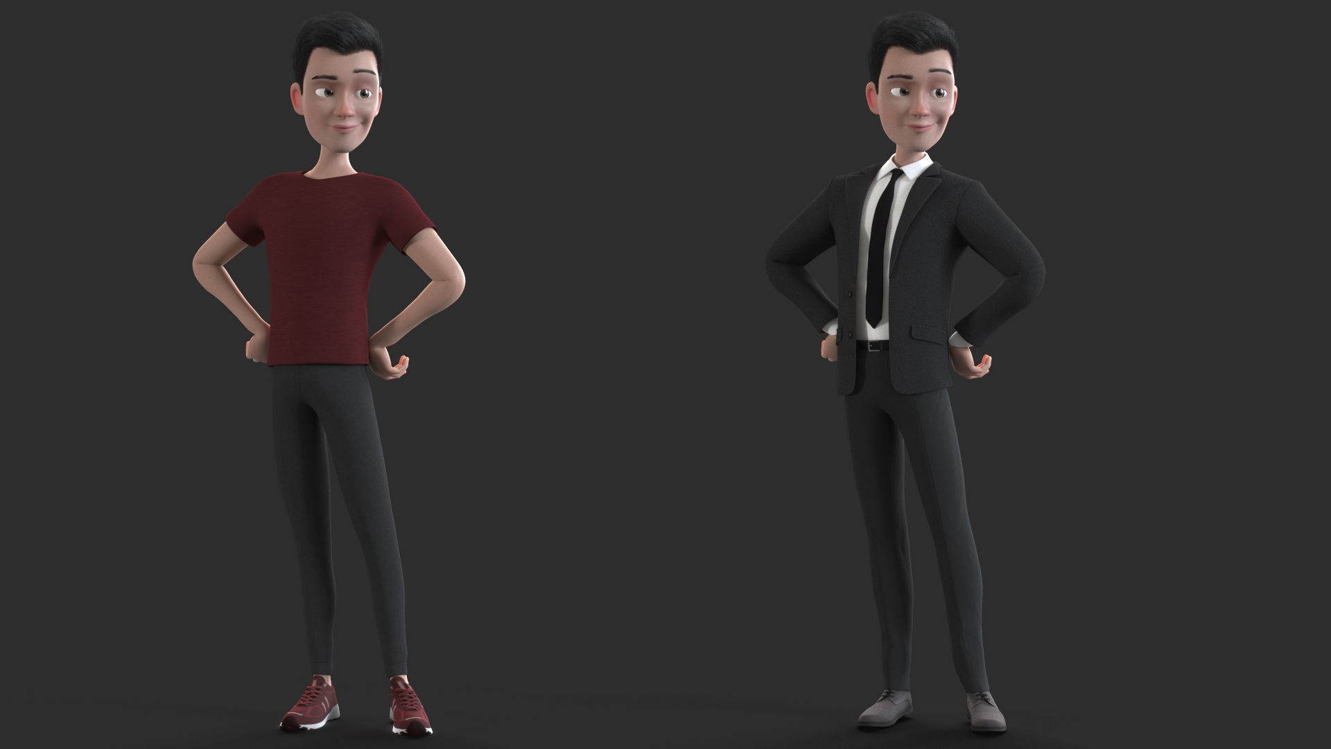 CARTOON MAN - rigged father 2 3D model_13