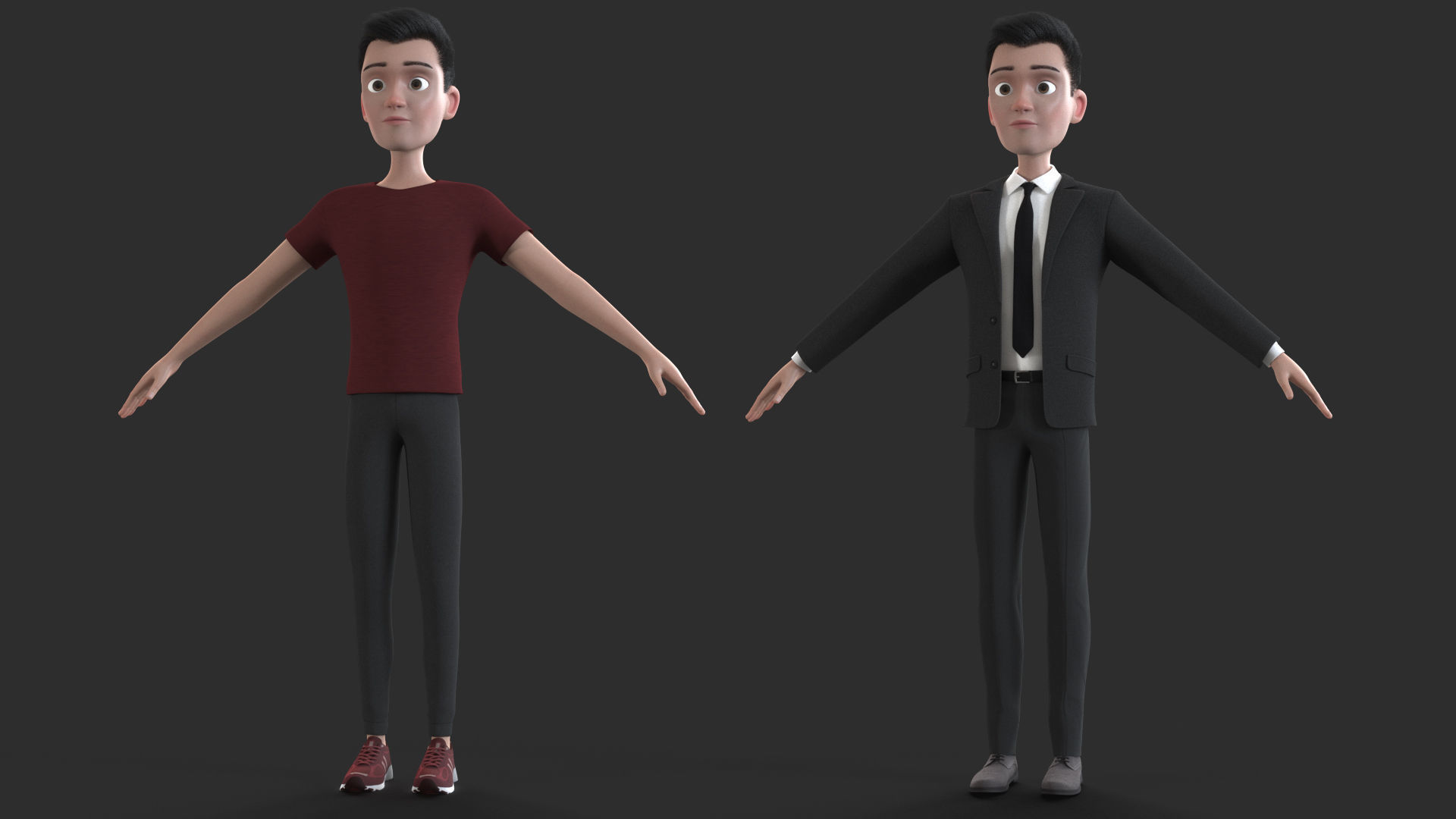 CARTOON MAN - rigged father 2 3D model_3