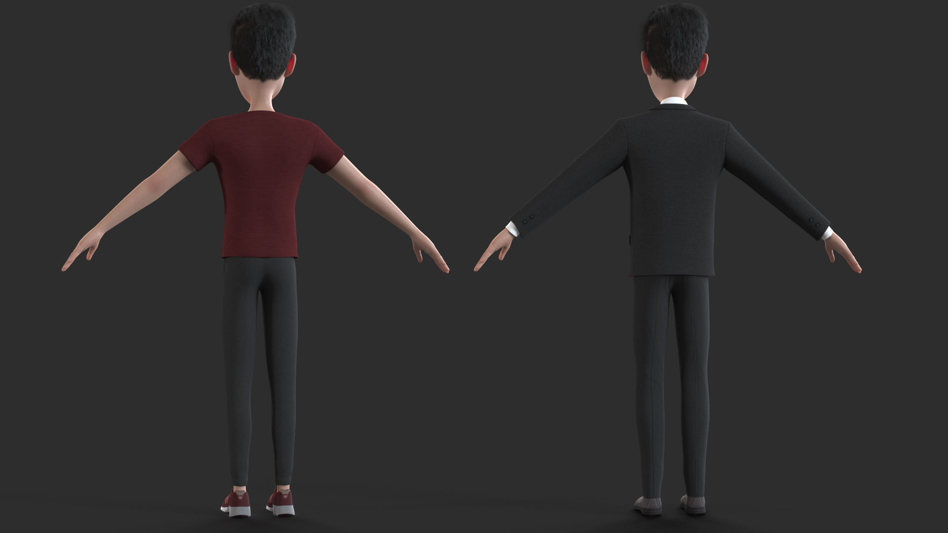 CARTOON MAN - rigged father 2 3D model_8