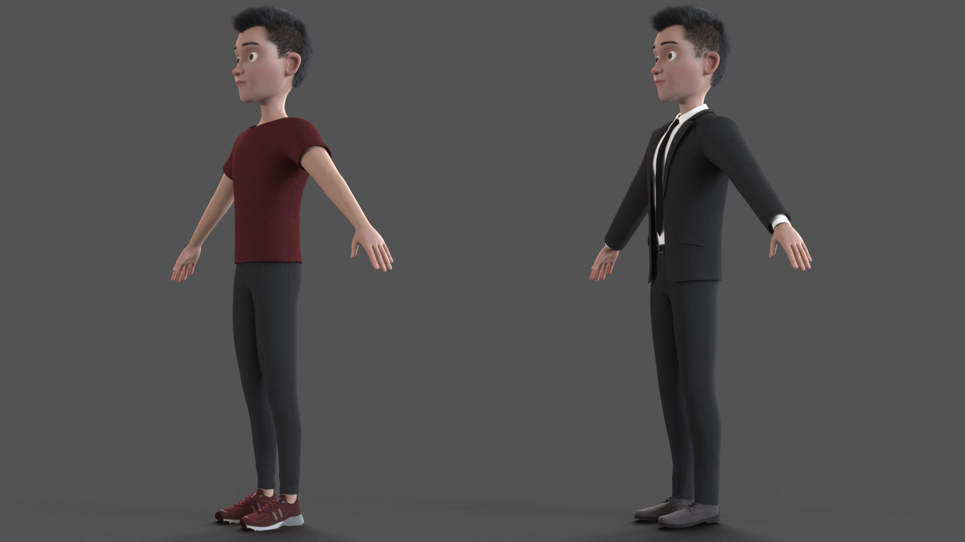 CARTOON MAN - rigged father 2 3D model_6