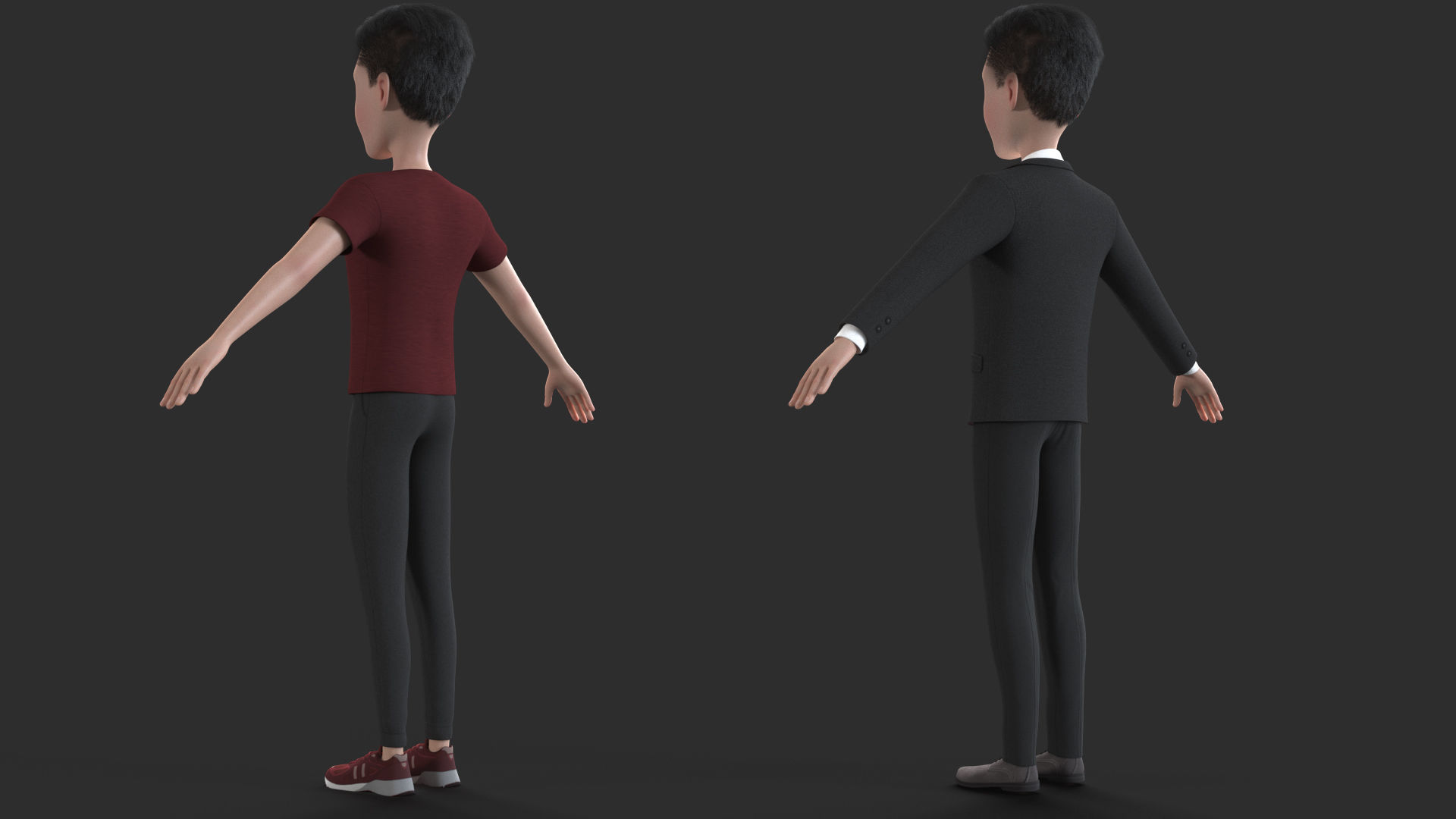 CARTOON MAN - rigged father 2 3D model_7
