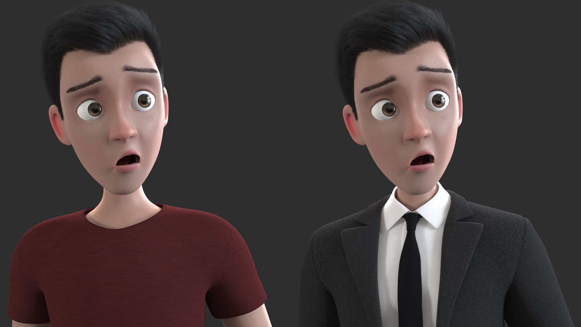 CARTOON MAN - rigged father 2 3D model_14