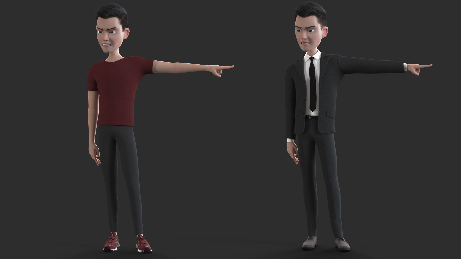 CARTOON MAN - rigged father 2 3D model_11