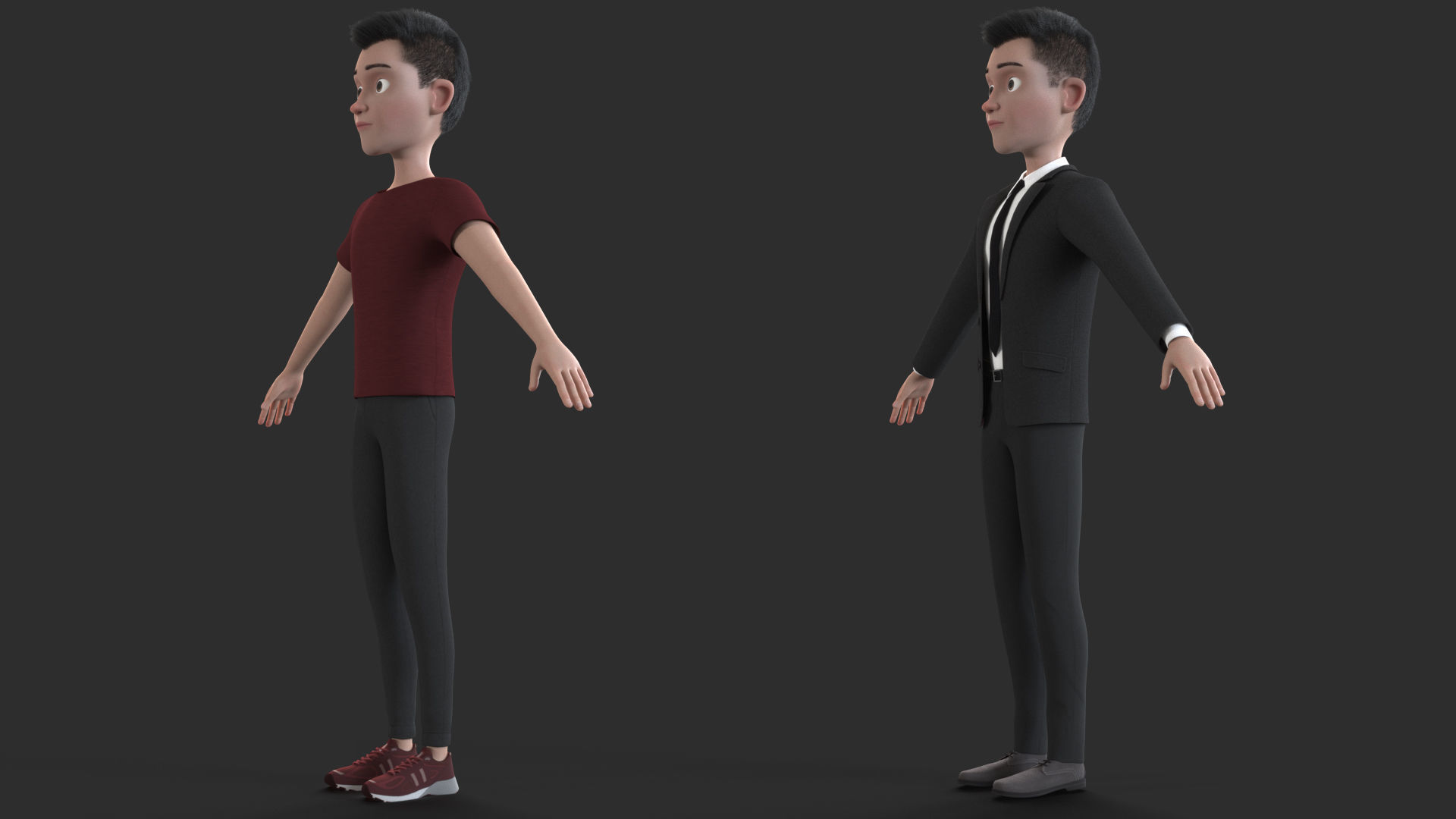 CARTOON MAN - rigged father 2 3D model_5