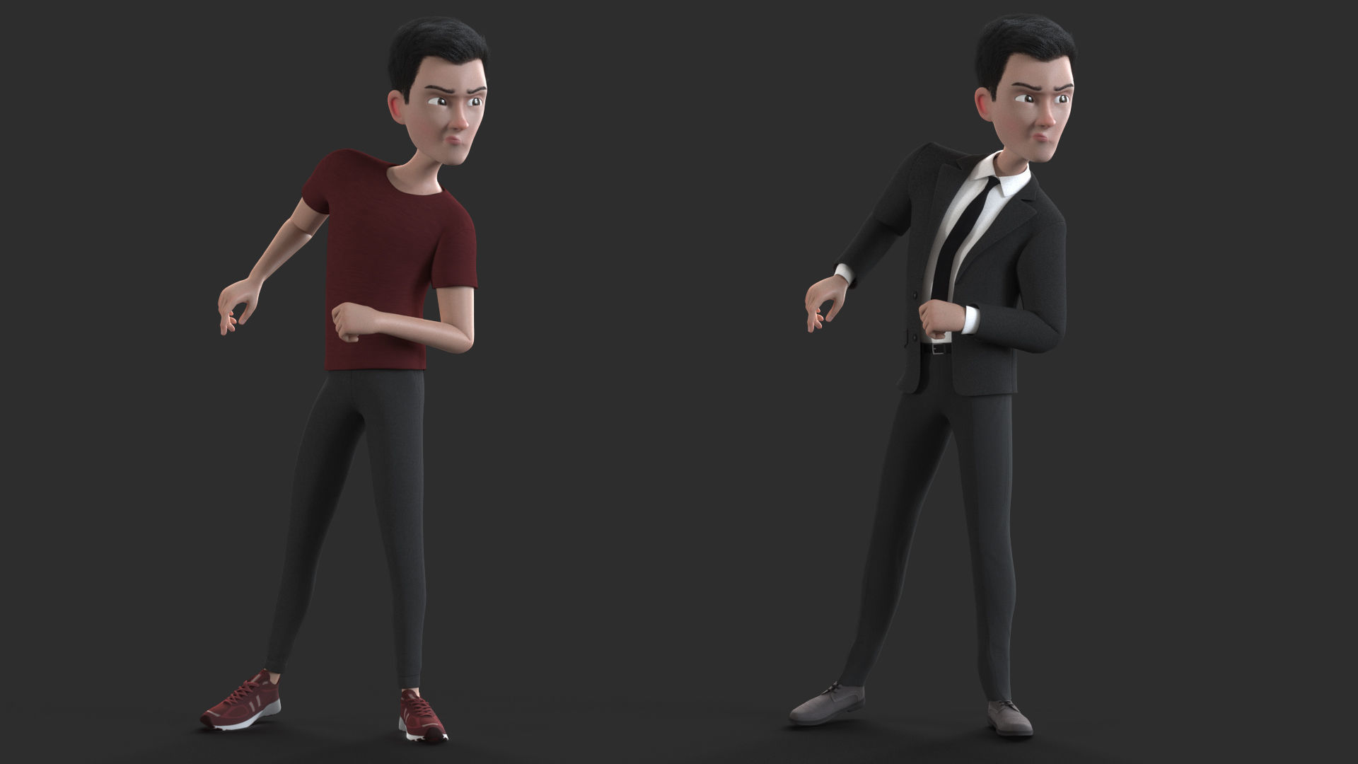 CARTOON MAN - rigged father 2 3D model_10