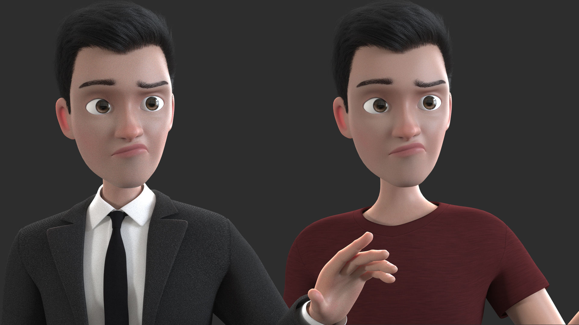 CARTOON MAN - rigged father 2 3D model_17