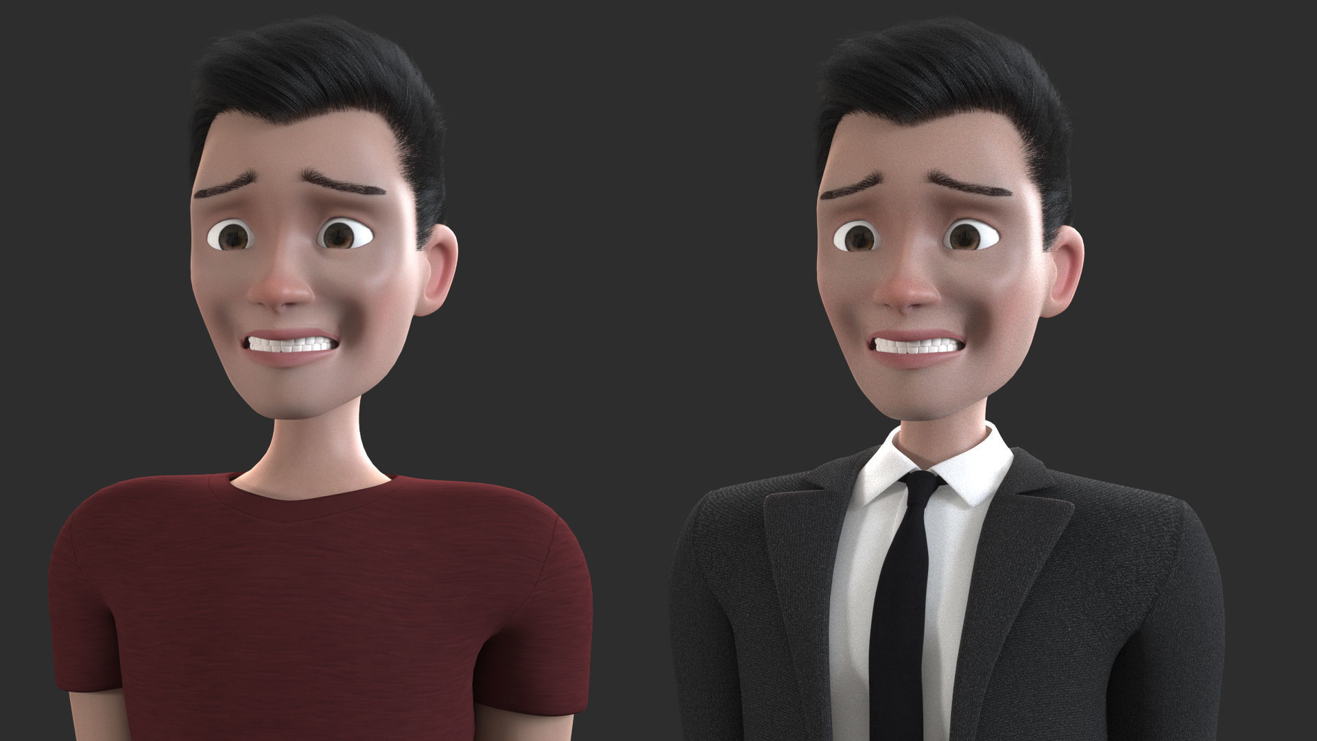 CARTOON MAN - rigged father 2 3D model_16