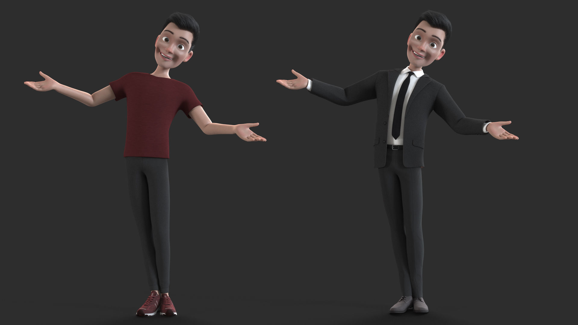 CARTOON MAN - rigged father 2 3D model_9