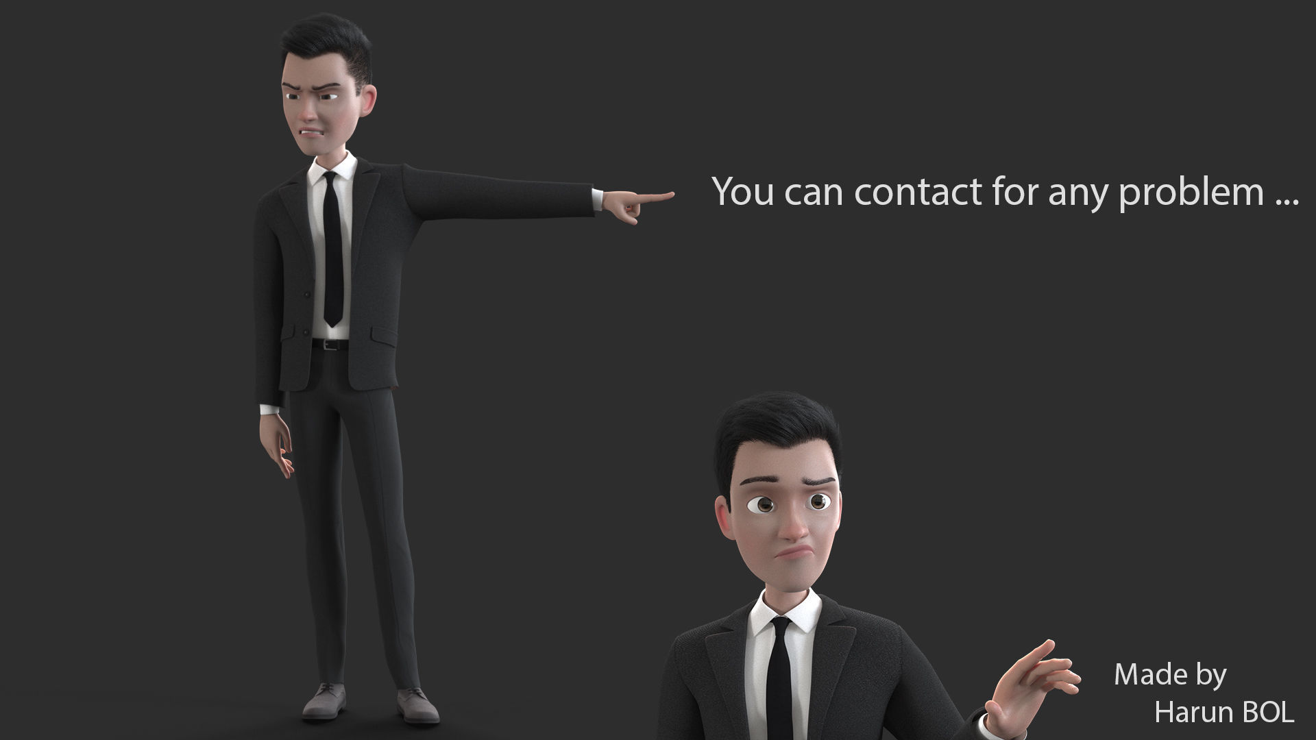 CARTOON MAN - rigged father 2 3D model_23