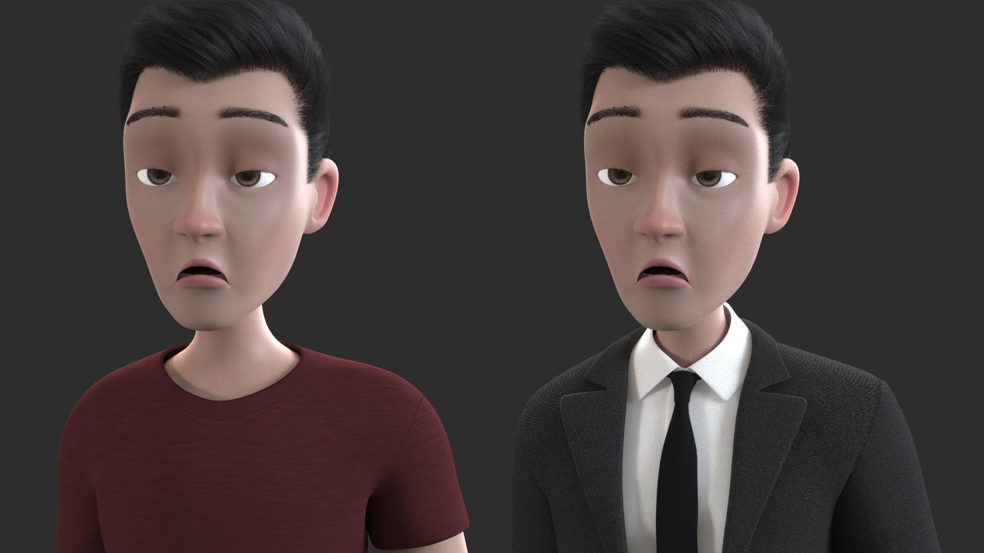 CARTOON MAN - rigged father 2 3D model_15