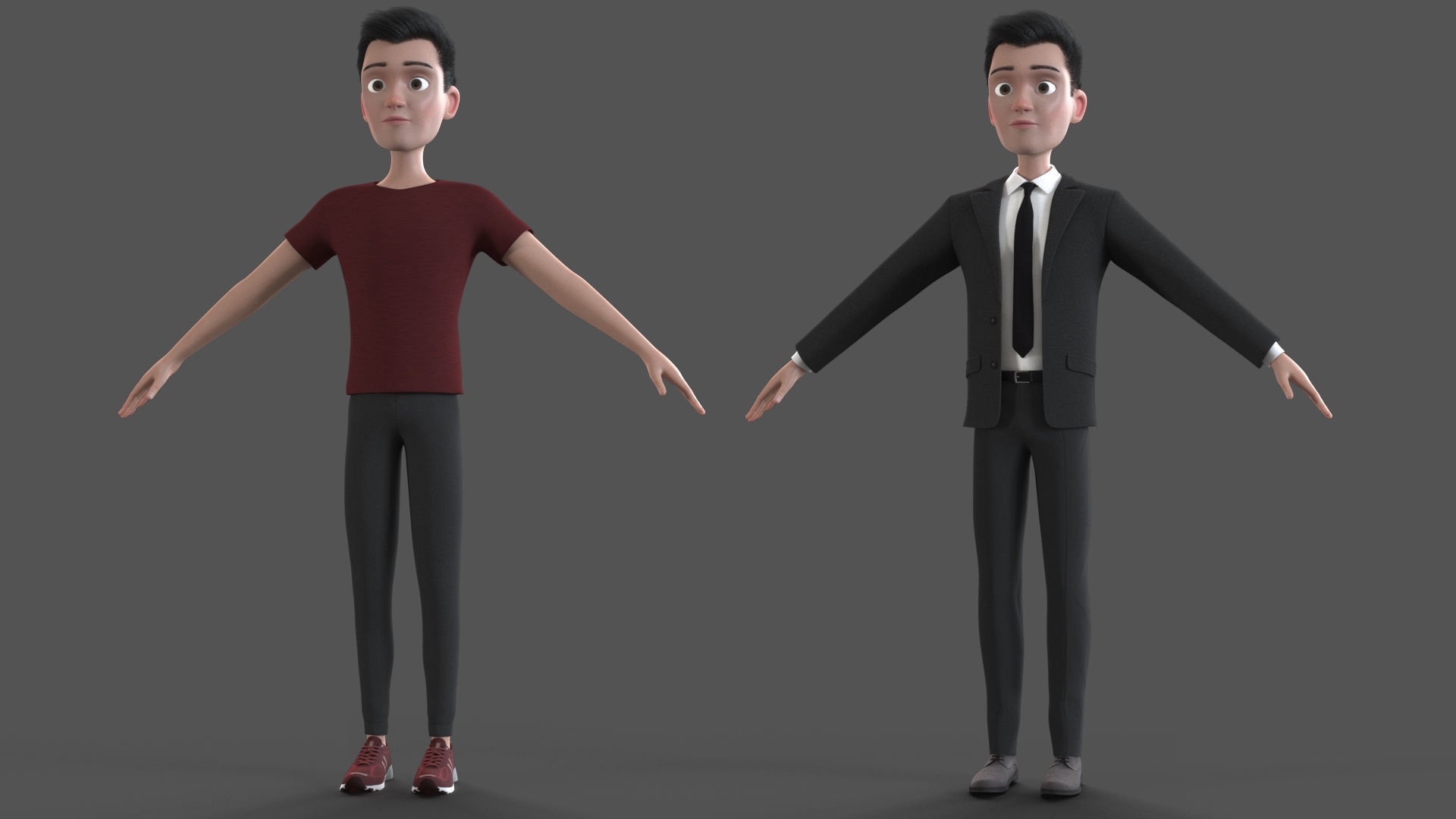 CARTOON MAN - rigged father 2 3D model_4