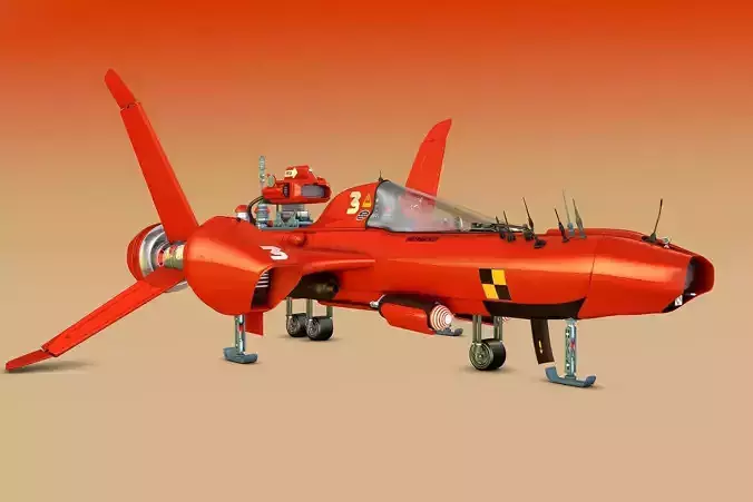Shark Rider 3 with XPresso Wings 3D model