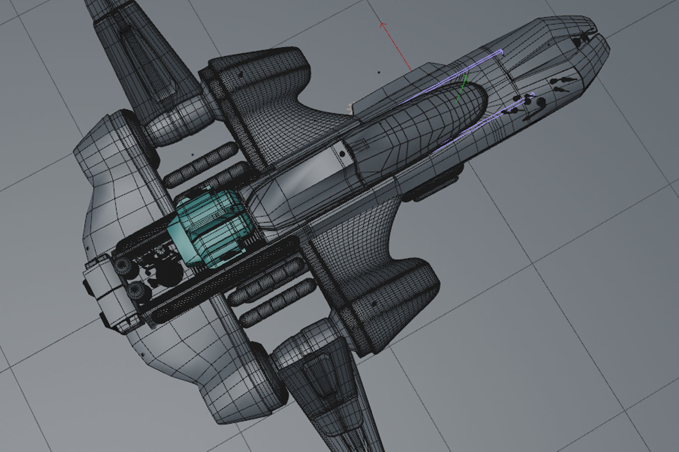 Shark Rider 3 with XPresso Wings 3D model_8