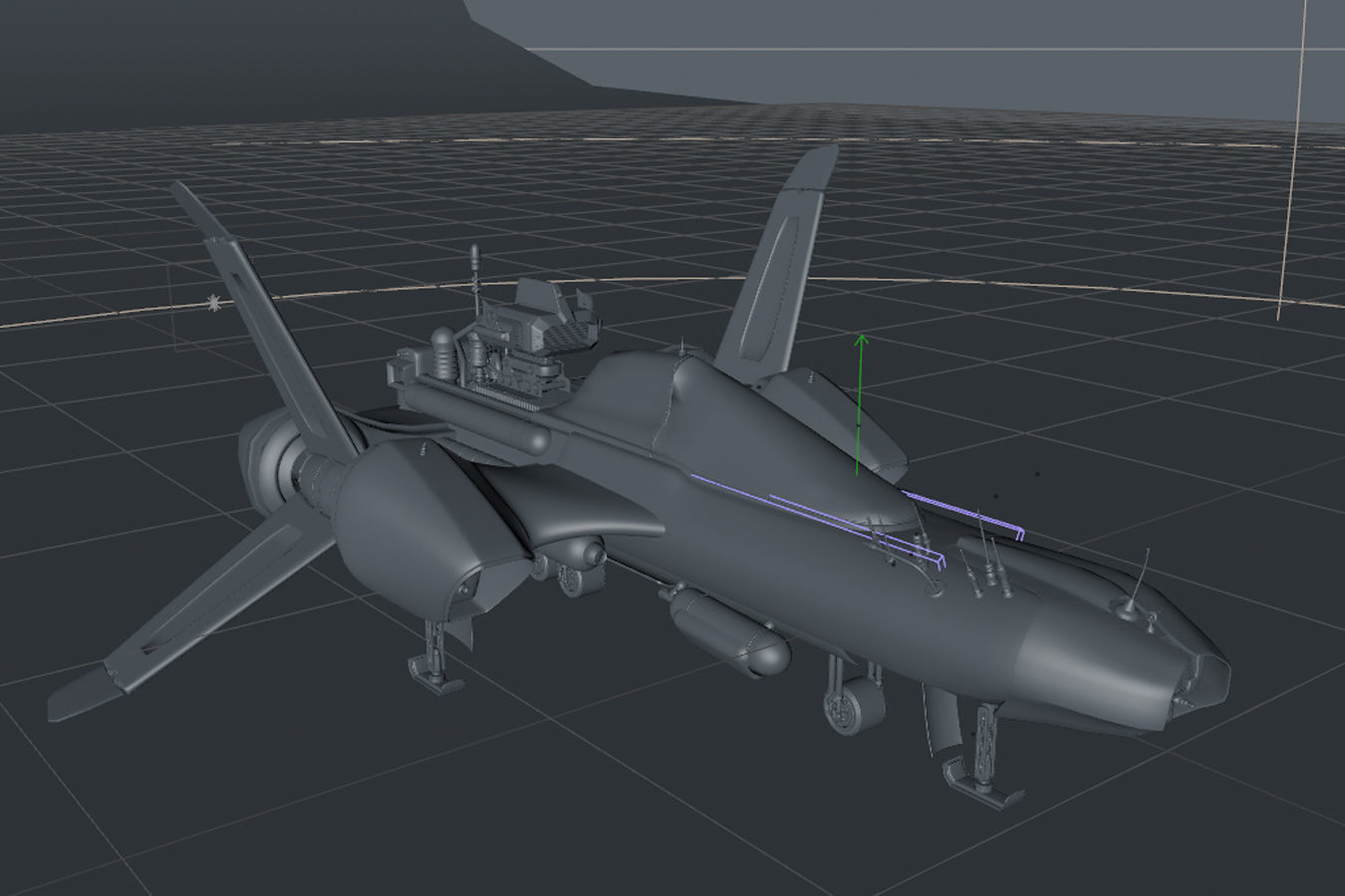 Shark Rider 3 with XPresso Wings 3D model_7