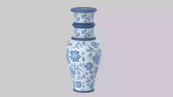 Flower Blue Vase