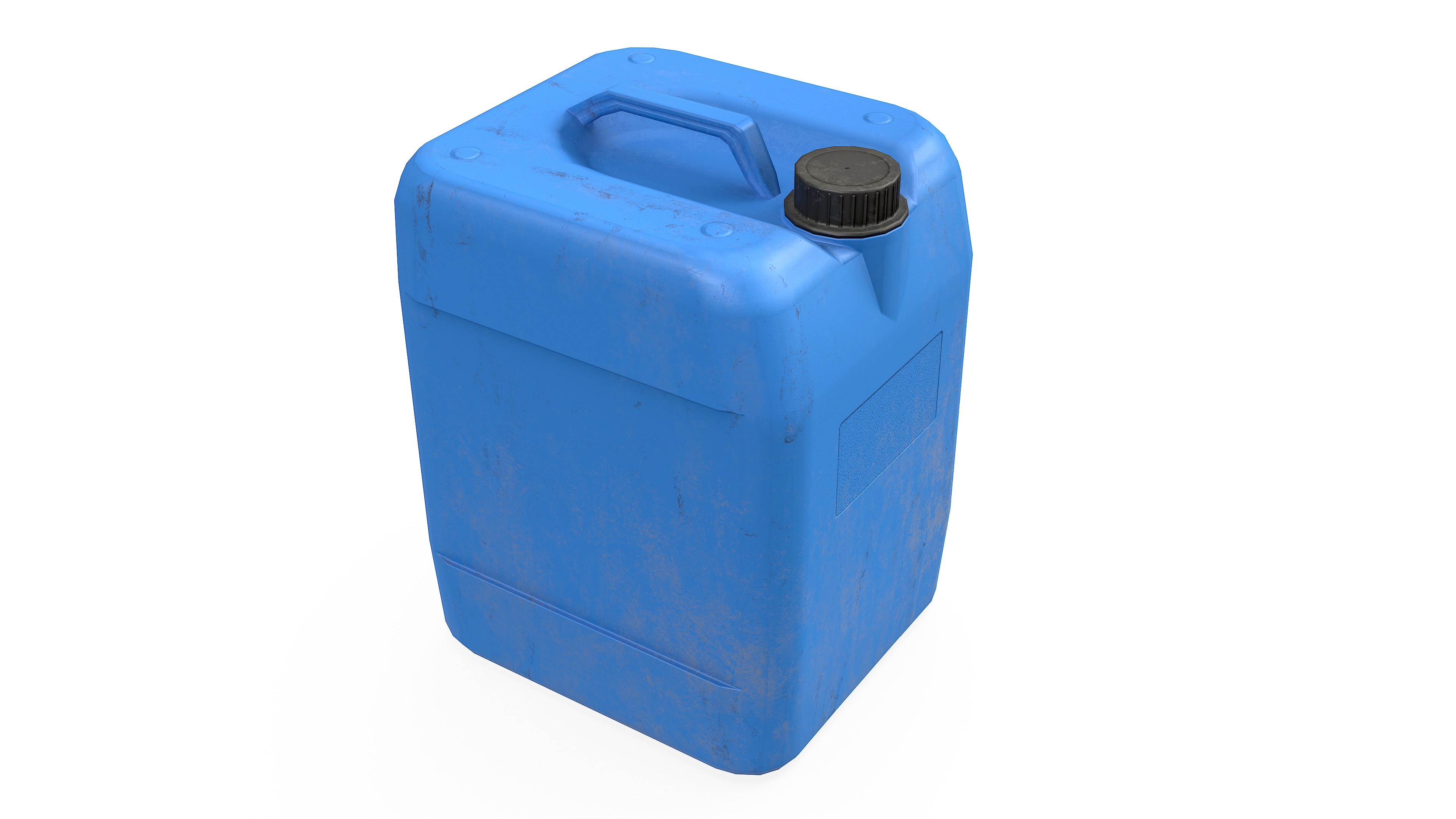 Canister Blue Clean and Dirty Low-poly 3D model_9