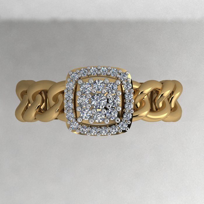 a modern ring 3D print model_1