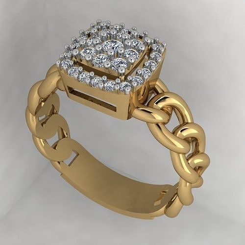 a modern ring 3D print model