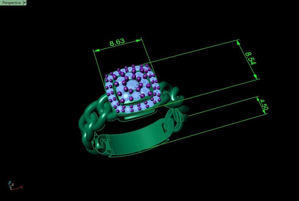 a modern ring 3D print model_4