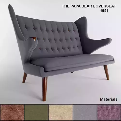 Papa Bear love seat 3D model