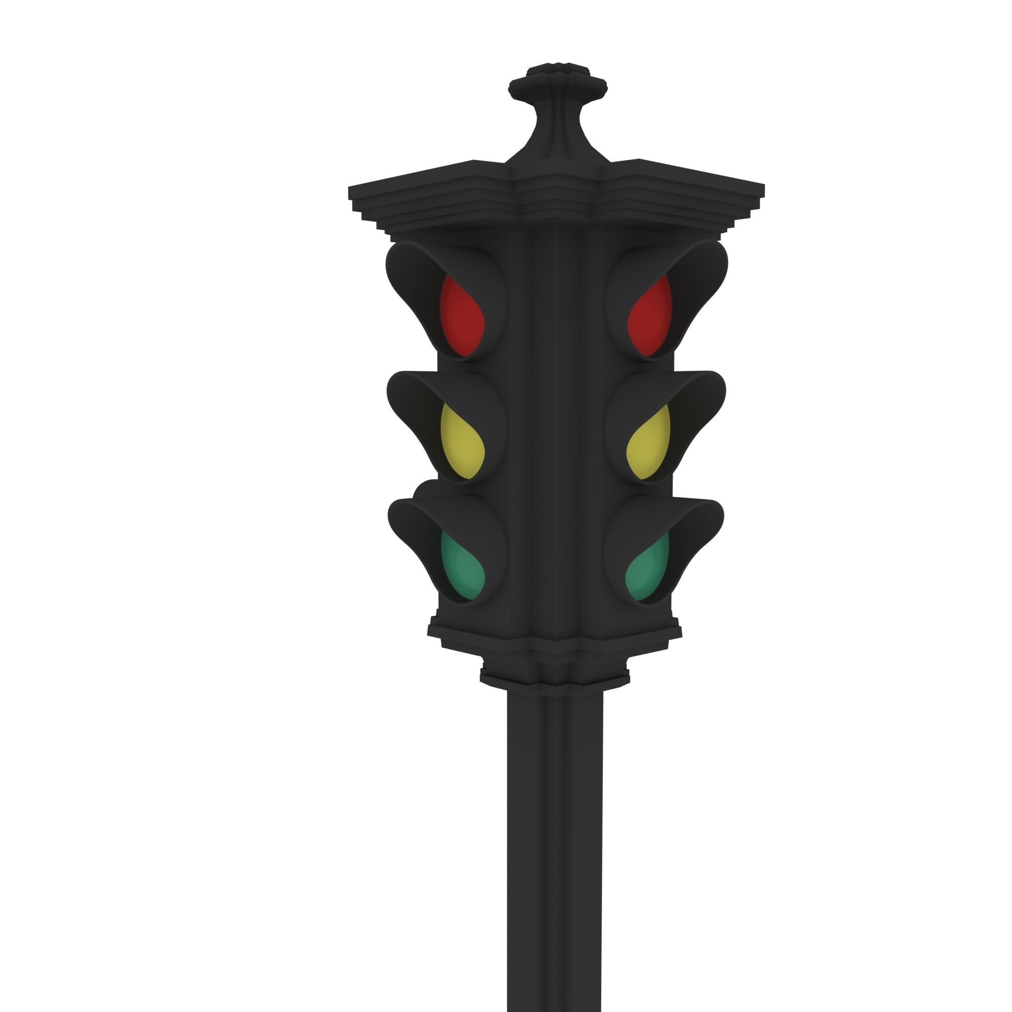 traffic light 3D model_2