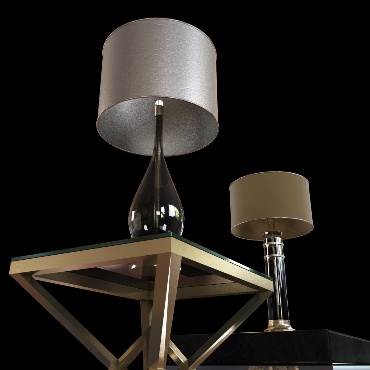 Restoration hardware empire side table 3D model_3