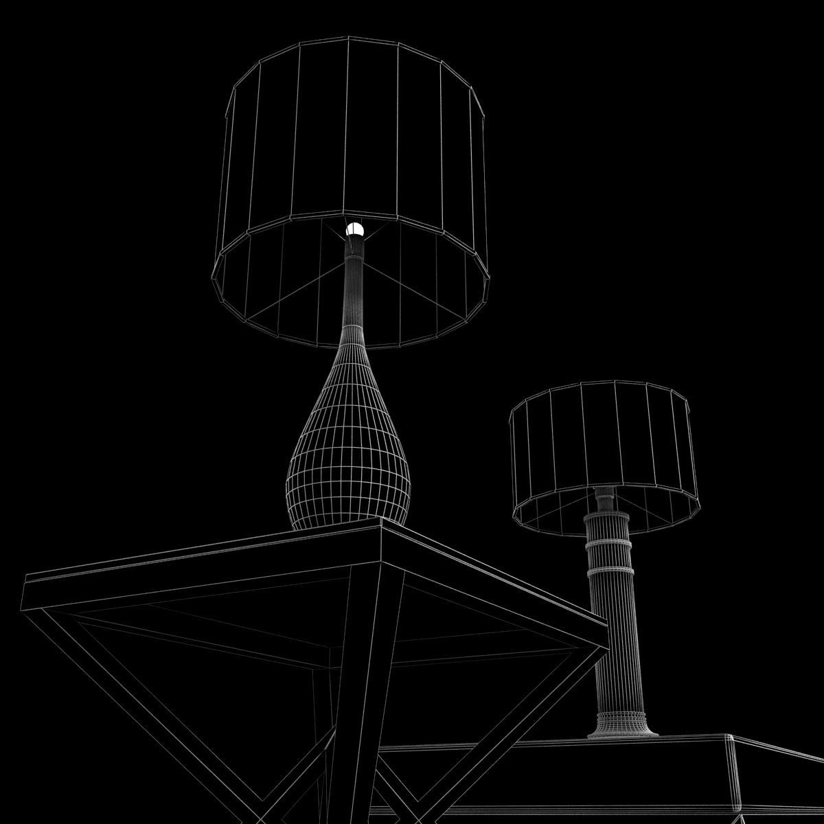 Restoration hardware empire side table 3D model_1