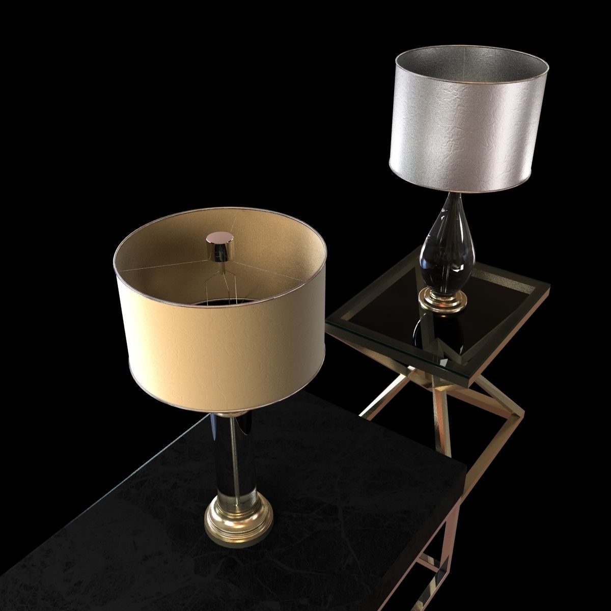 Restoration hardware empire side table 3D model_2