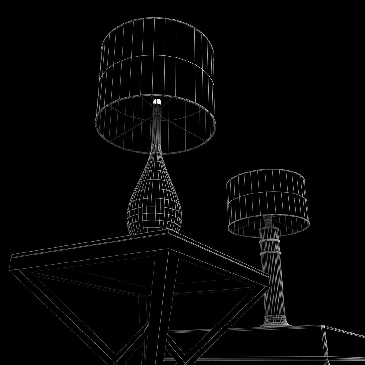 Restoration hardware empire side table 3D model_8