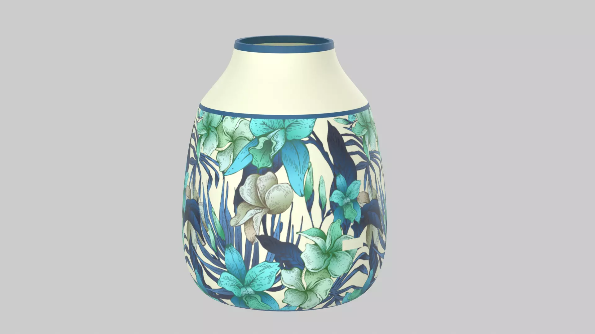 Floral Vase Rustic 3D model_0