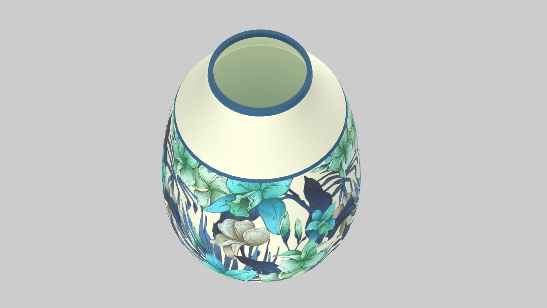Floral Vase Rustic 3D model_8