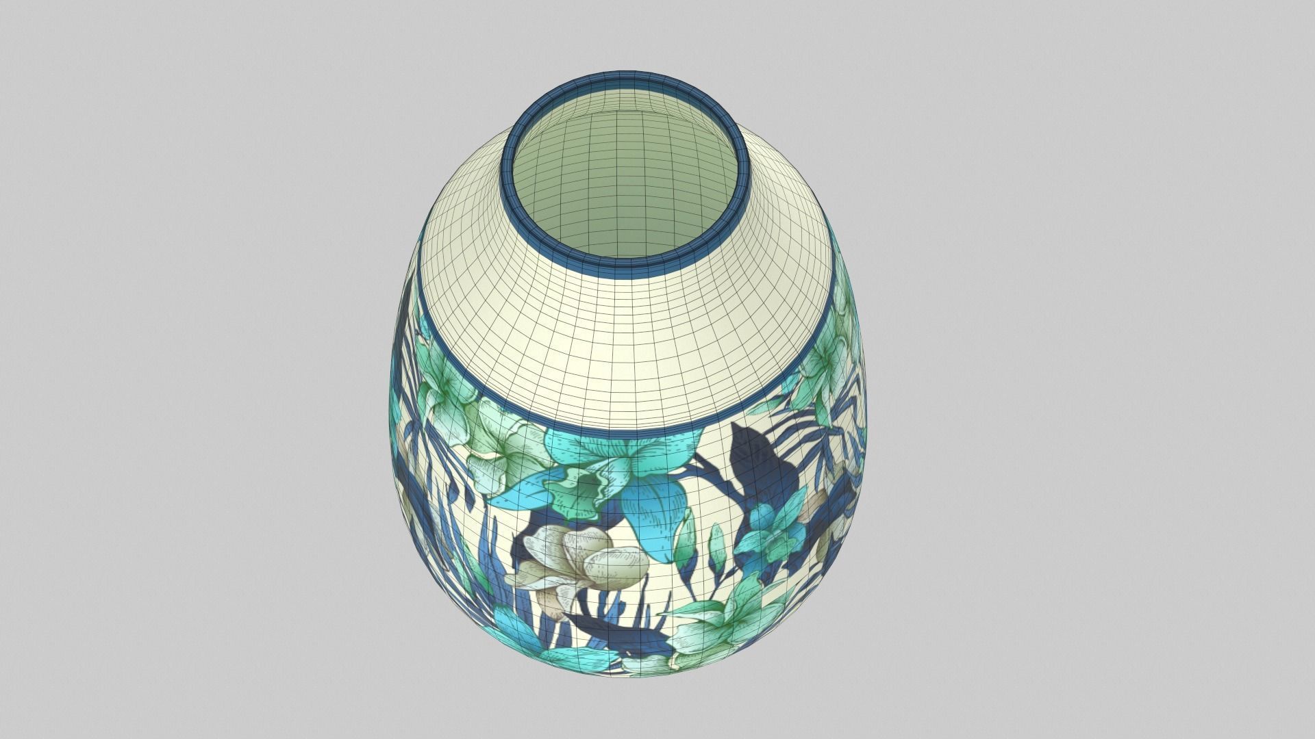 Floral Vase Rustic 3D model_6