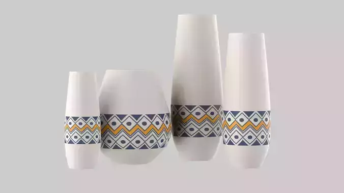 White Vase Set