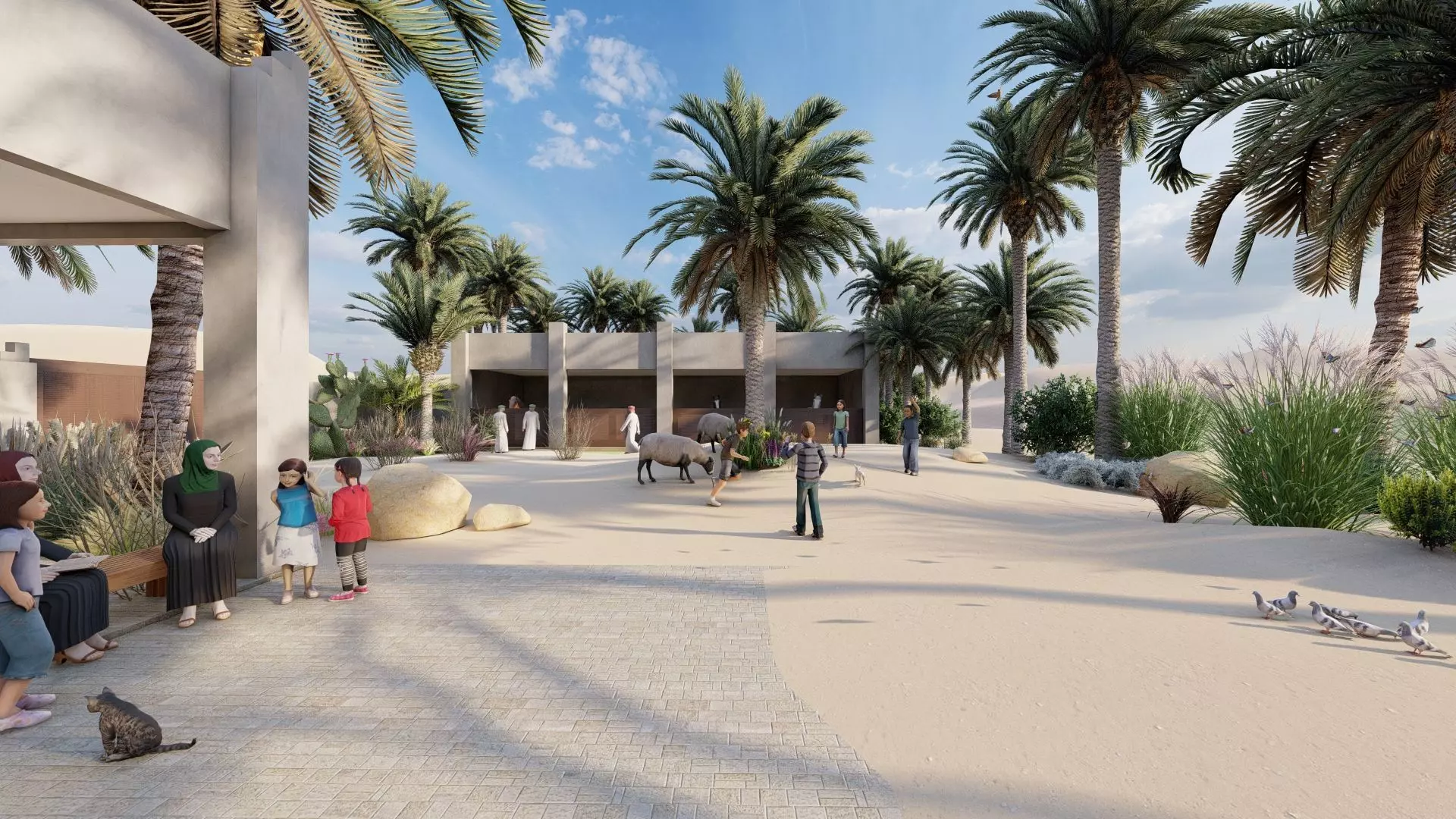 Desert House Farm Concept 3D model