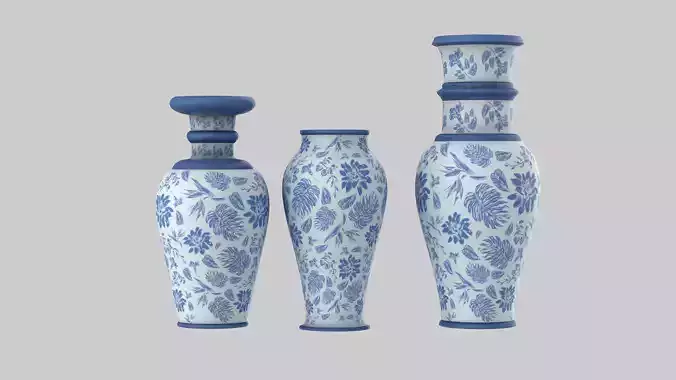 Blue Vase Set