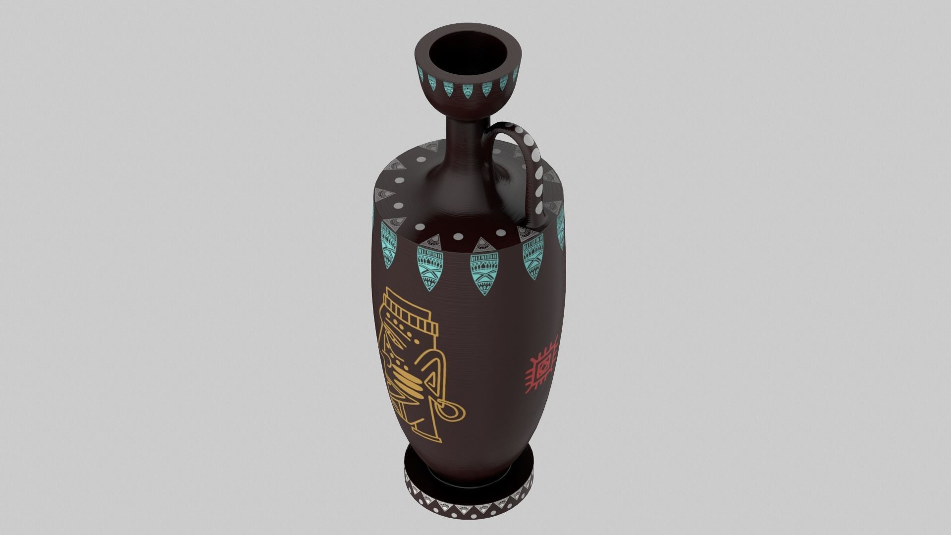 Clay Pot Set 3D model_6