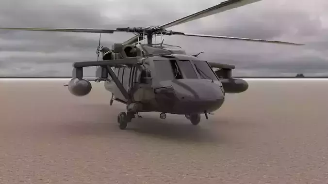 Rigged Helicopter V1 Cinema 4d Low-poly 3D model