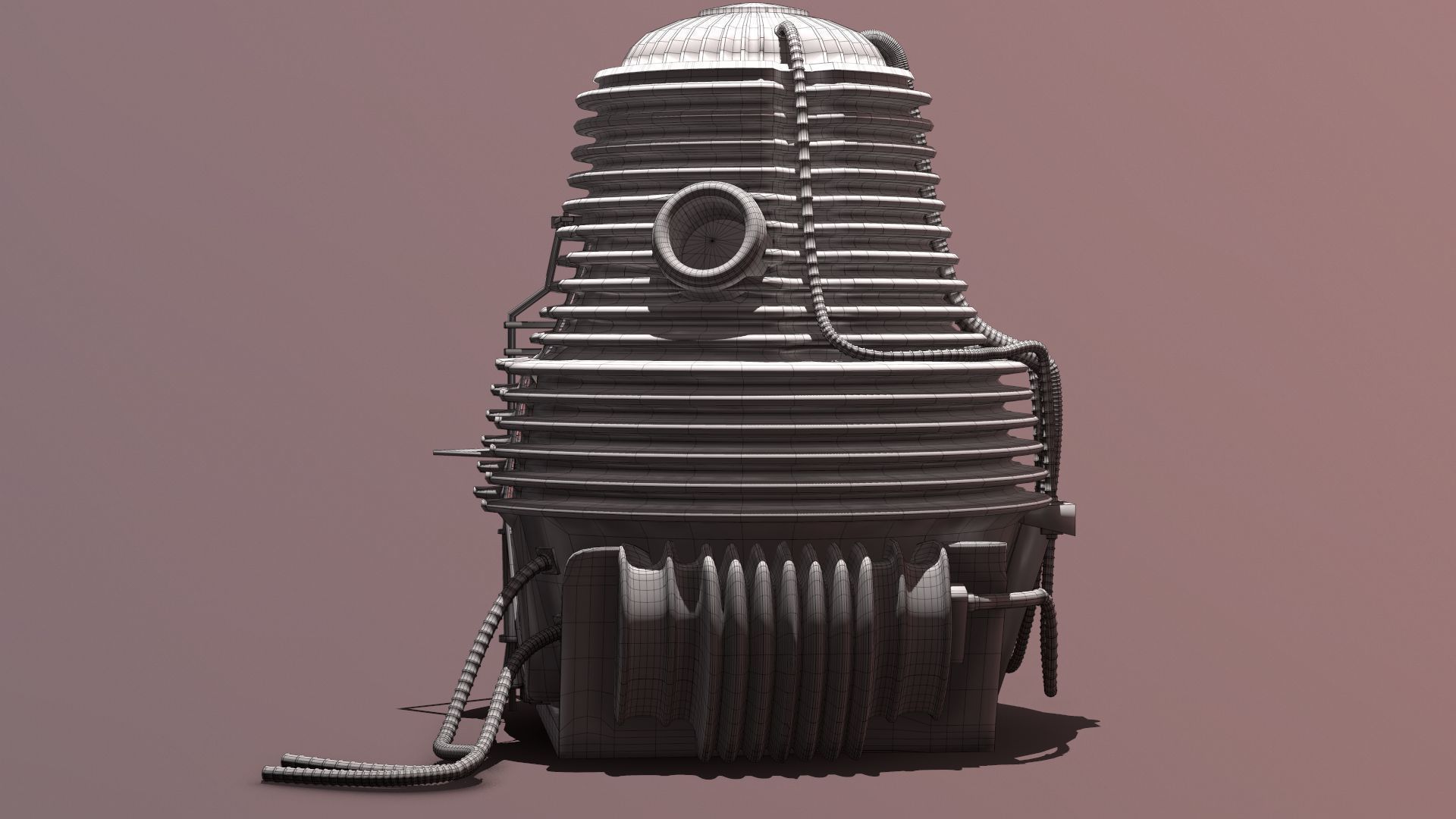 The Fly Teleportation pod Renderable  Low-poly 3D model_20