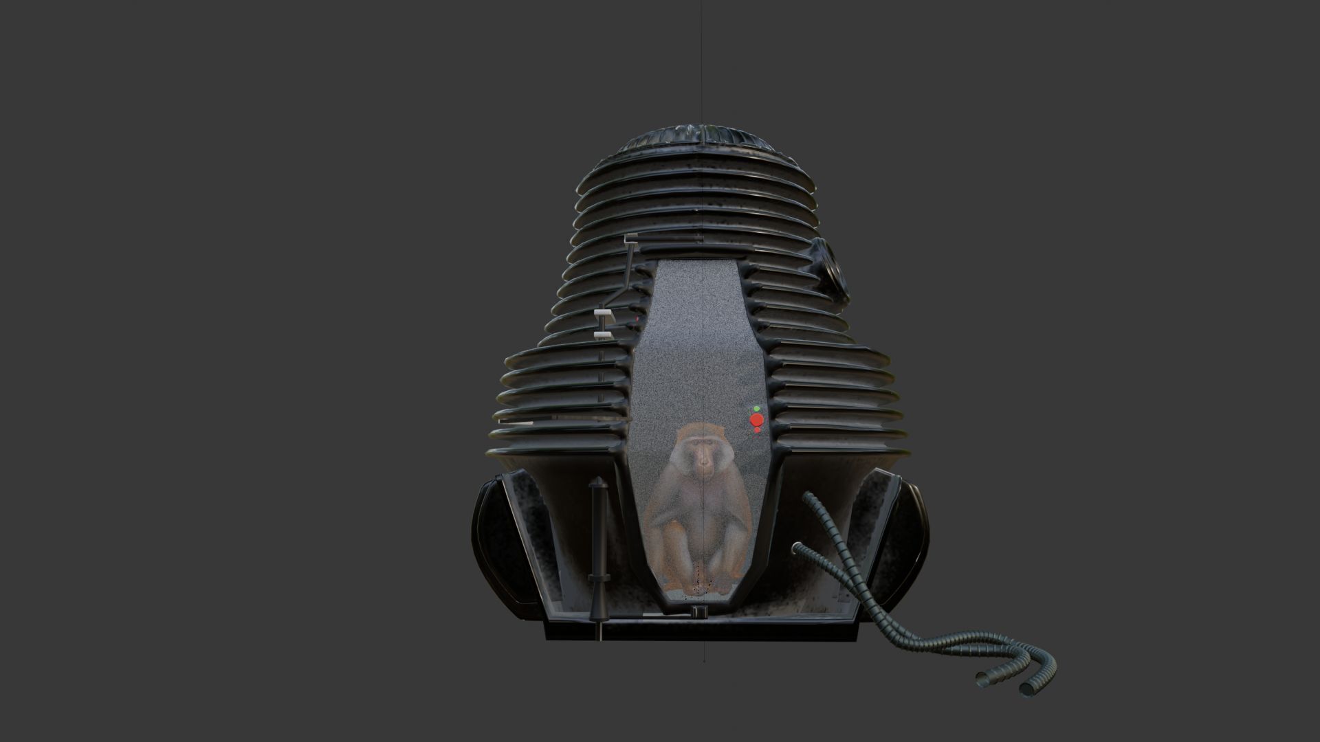 The Fly Teleportation pod Renderable  Low-poly 3D model_29
