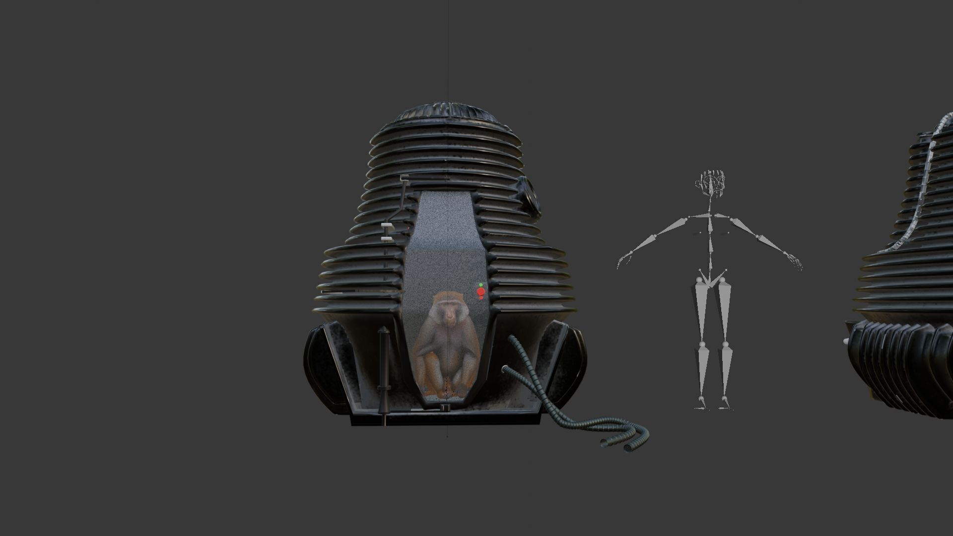 The Fly Teleportation pod Renderable  Low-poly 3D model_25
