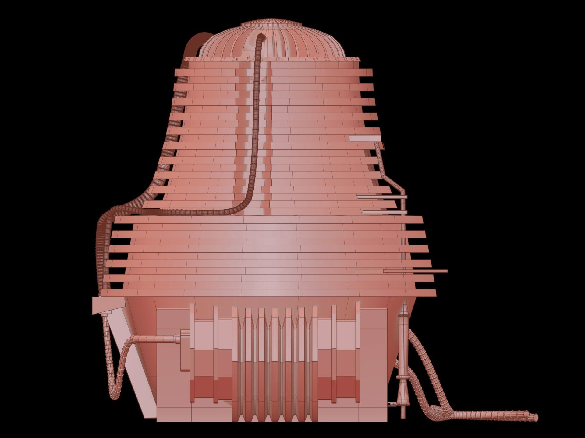 The Fly Teleportation pod Renderable  Low-poly 3D model_28