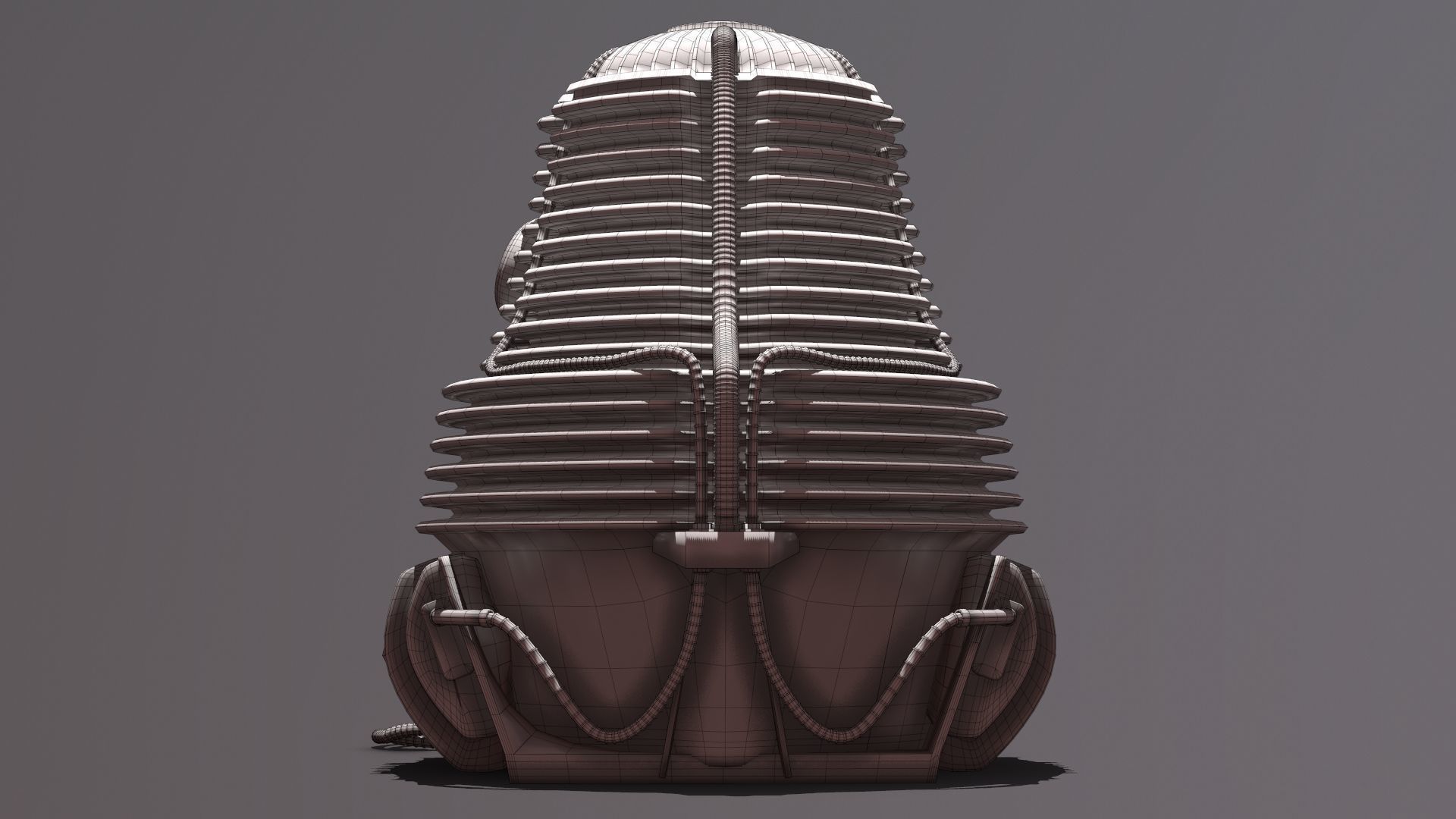The Fly Teleportation pod Renderable  Low-poly 3D model_12