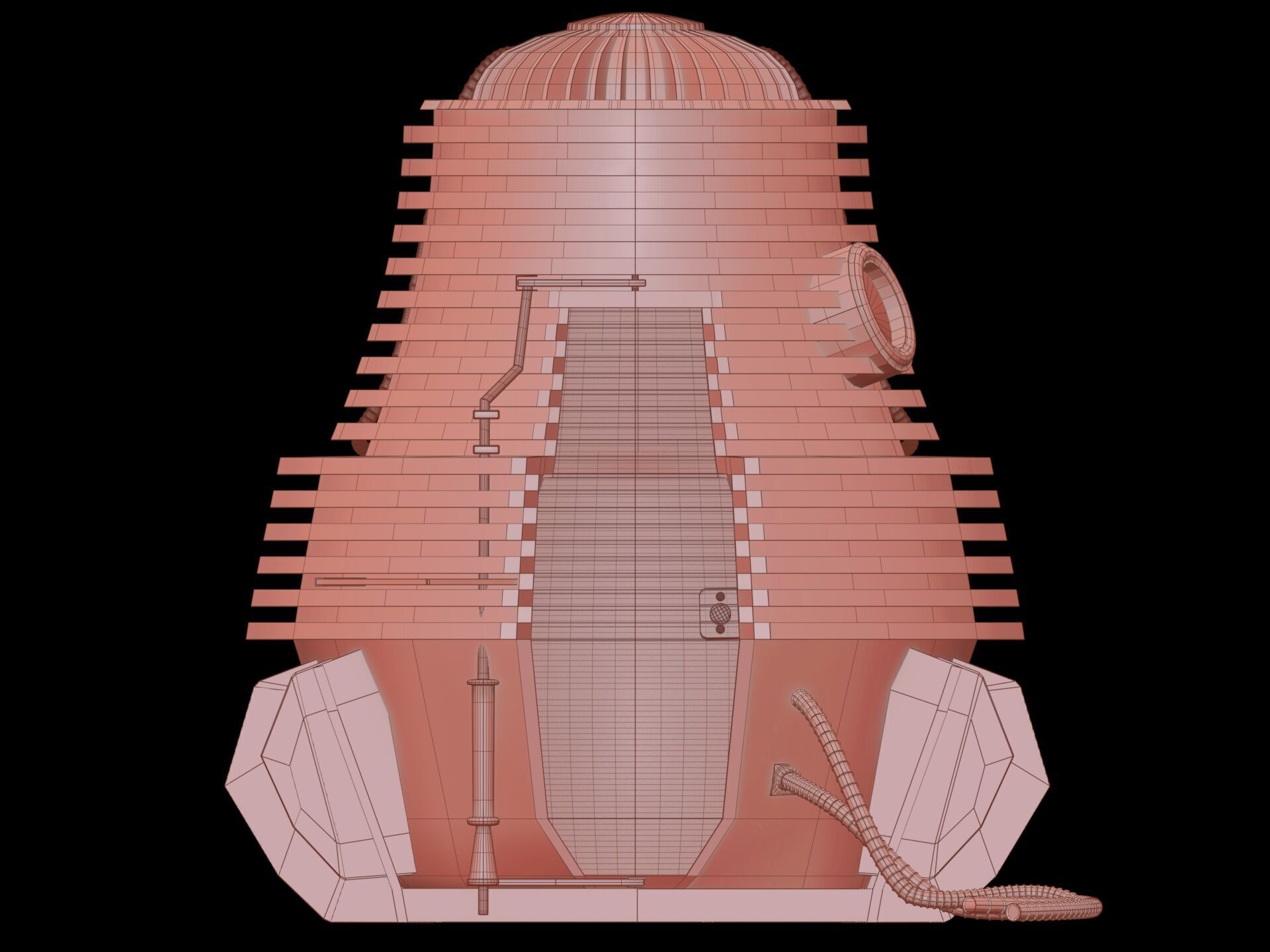 The Fly Teleportation pod Renderable  Low-poly 3D model_30
