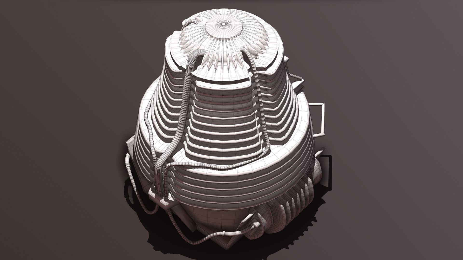 The Fly Teleportation pod Renderable  Low-poly 3D model_18