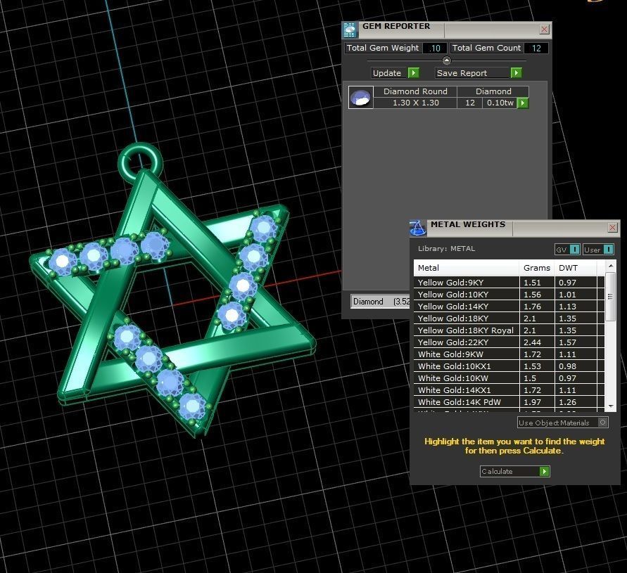Star pendant 3D print model_5
