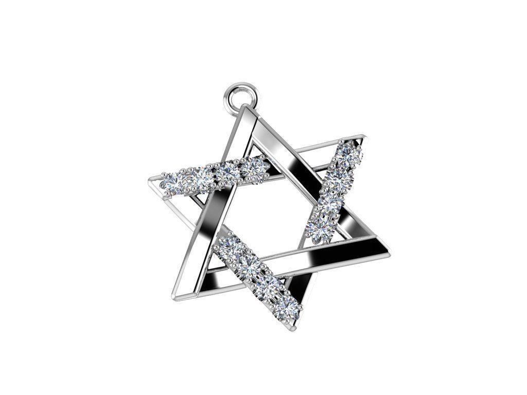 Star pendant 3D print model_2