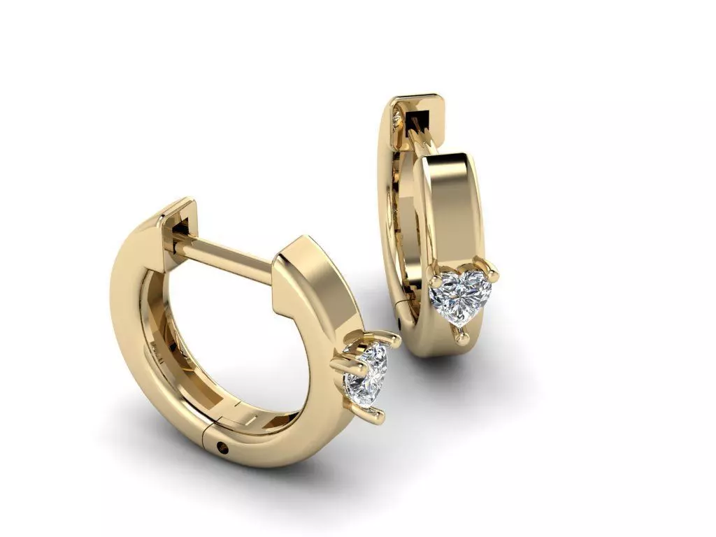 Jewelry Earrings 25mm heart 3D print model