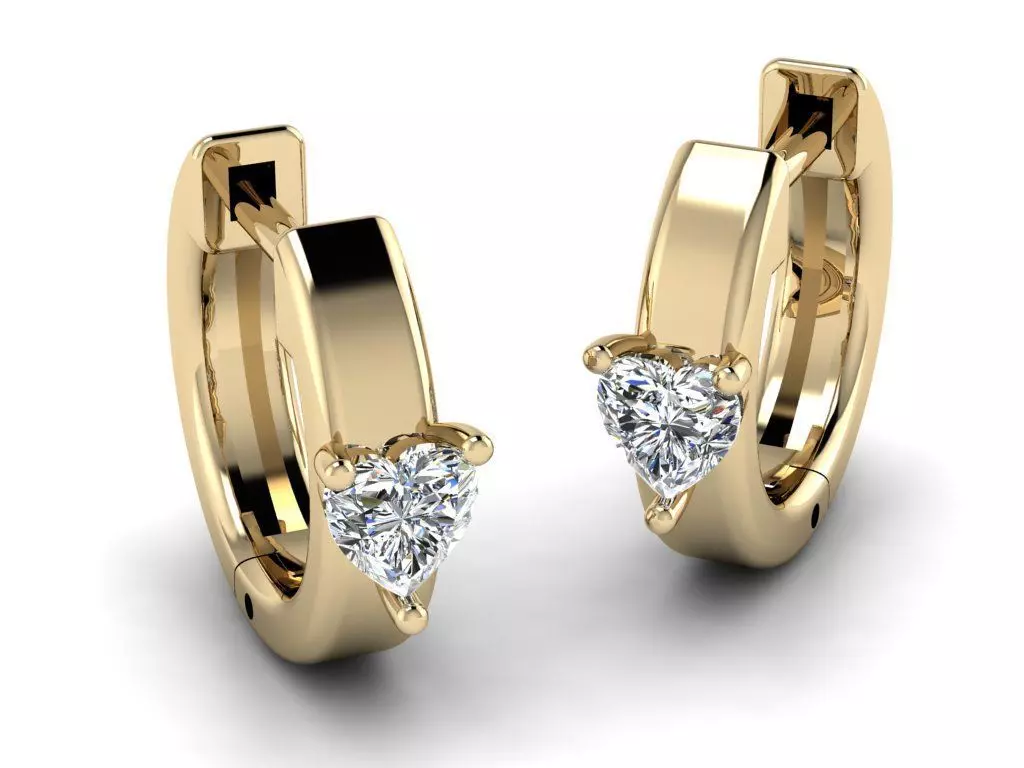 Jewelry Earrings 3mm heart 3D print model