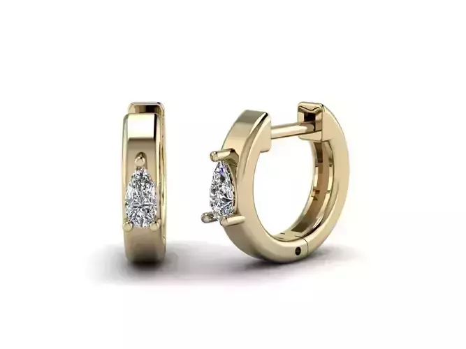 Jewelry Earrings 4x2 Pear 3D print model