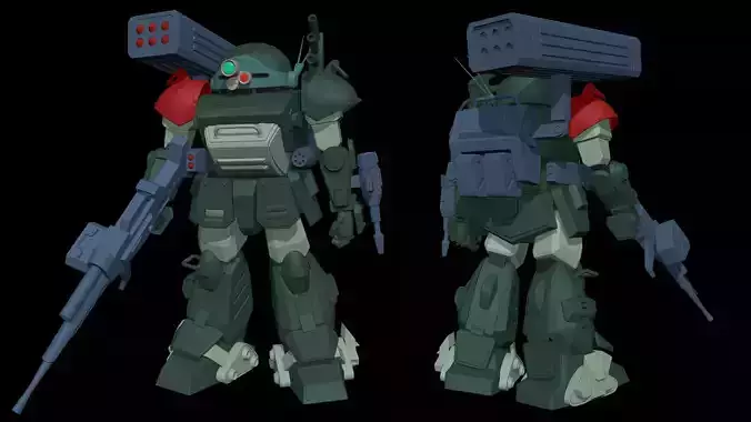 Armored Trooper VOTOMS Scope Dog Red Shoulder Custom 3D model